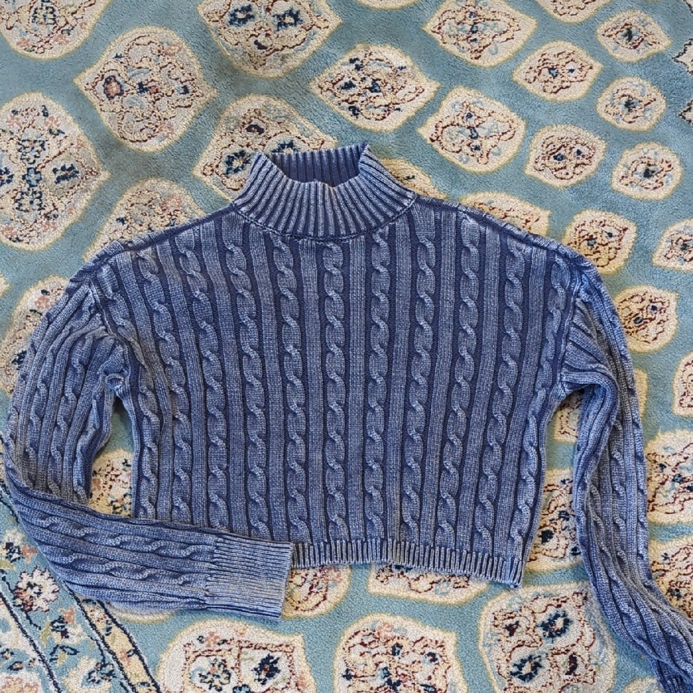 No Comment Cropped Slightly Oversized Sweater NWOT